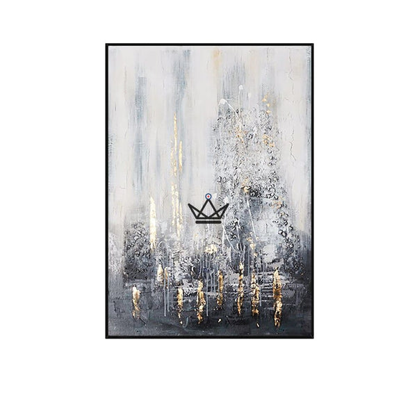 Peinture à l'huile sur toile XXL - Golden Abstraction - - toile - Cadeau, Noël, Anniversaire, Original - Atelier Atypique