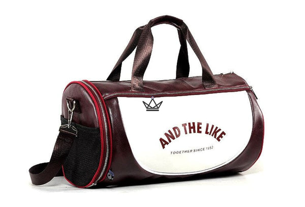 Sac de sport vintage classique rétro cuir blanc