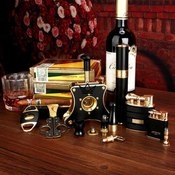 Coffret du Cigare de luxe 10 pièces - EZOV -  - Briquet Out - Cadeau, Noël, Anniversaire, Original - Atelier Atypique