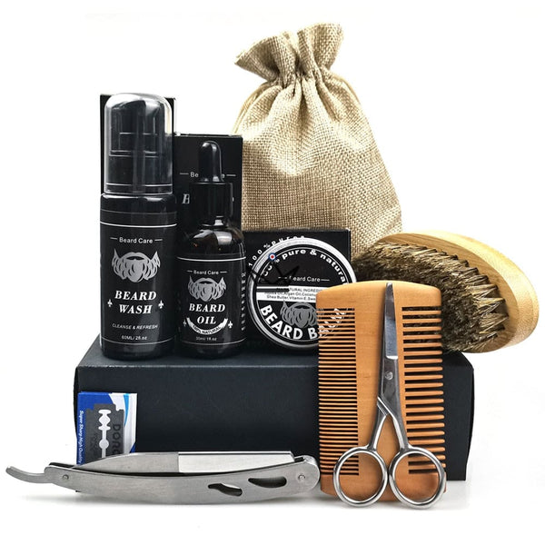 Kit Barbe Razer - 9 Pièces - - barbe - Cadeau, Noël, Anniversaire, Original - Atelier Atypique