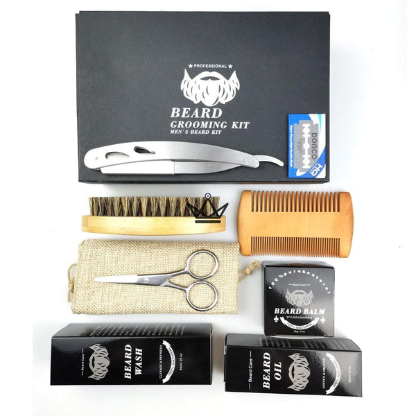 Kit Barbe Razer - 9 Pièces - - barbe - Cadeau, Noël, Anniversaire, Original - Atelier Atypique