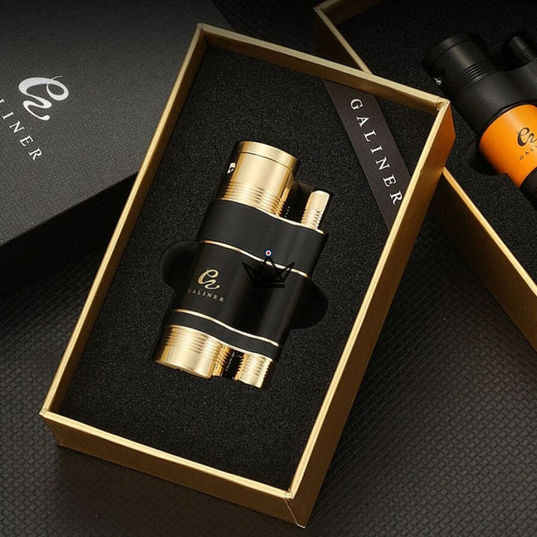 Briquet Chalumeau - 3 Torches TOWER -  - Briquet Out - Cadeau, Noël, Anniversaire, Original - Atelier Atypique