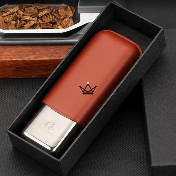 Etui de voyage cuir Savoy Elite - 2 cigares - - etui cigare - Cadeau, Noël, Anniversaire, Original - Atelier Atypique