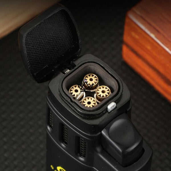 Briquet Chalumeau - 4 Torches FURY - - Briquet Out - Cadeau, Noël, Anniversaire, Original - Atelier Atypique