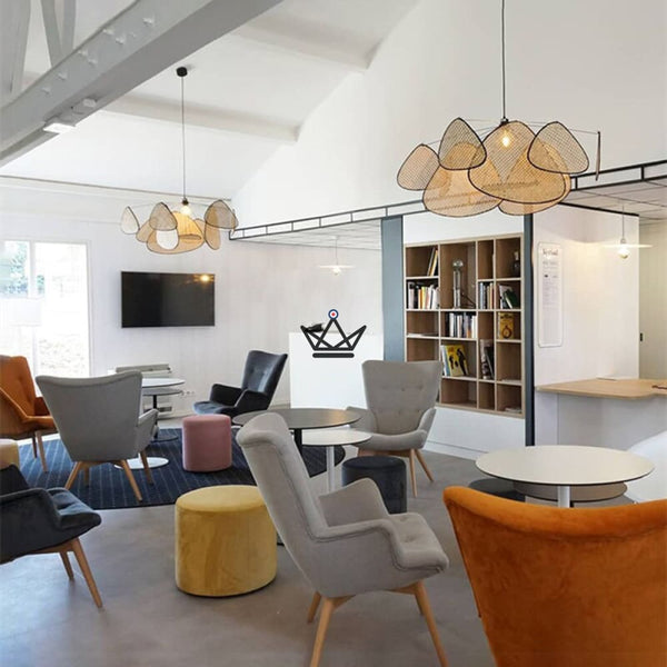 Lustre suspension Luminaire - Screen Rotin - - luminaire - Cadeau, Noël, Anniversaire, Original - Atelier Atypique