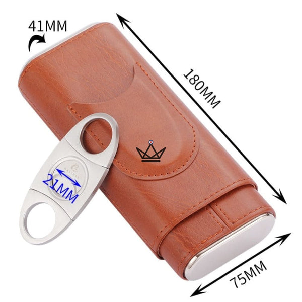 Etui 3 cigares et Coupe-Cigare - NEBOS - - Etui à cigare - Cadeau, Noël, Anniversaire, Original - Atelier Atypique