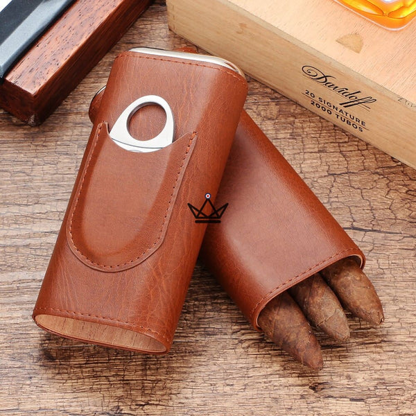 Etui 3 cigares et Coupe-Cigare - NEBOS - - Etui à cigare - Cadeau, Noël, Anniversaire, Original - Atelier Atypique