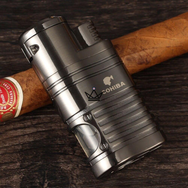 Pack Briquet et Coupe-Cigare COHIBA - REDFIRE 4 torches - Atelier Atypique