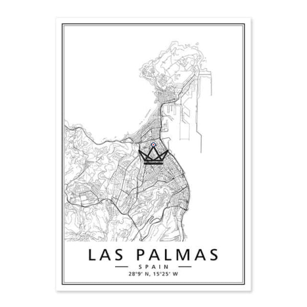 Affiches cartes de villes - Atelier Atypique