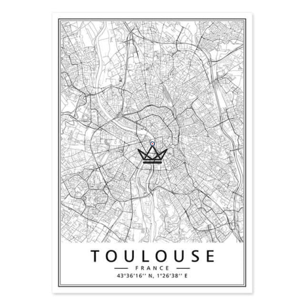 Affiches cartes de villes - Atelier Atypique