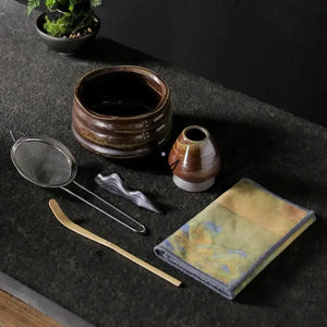 Set de Cérémonie du Thé Matcha - Coffret Traditionnel Complet - ["maj-filtre"] - Théière - Cadeau, Noël, Anniversaire, Original, Fête des pères, fête des mères - Atelier Atypique