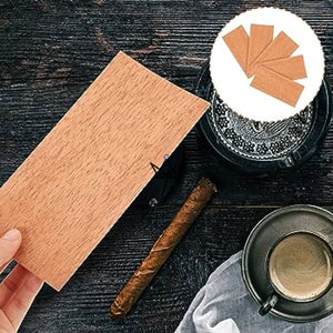 Feuilles de Cèdre Séparateur Cigare XXL— 100% Cèdre Espagnol Grade A, 15.5 × 7 cm | Pack 10 - ["maj-desc","maj-filtre"] - feuille de cedre - Cadeau, Noël, Anniversaire, Original, Fête des pères, fête des mères - Atelier Atypique