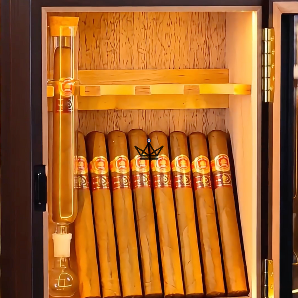 Zigarren-Humidor mit LED-Beleuchtung und Zedernholz für 4 Röhren – INFUSIO SANCTUAIRE