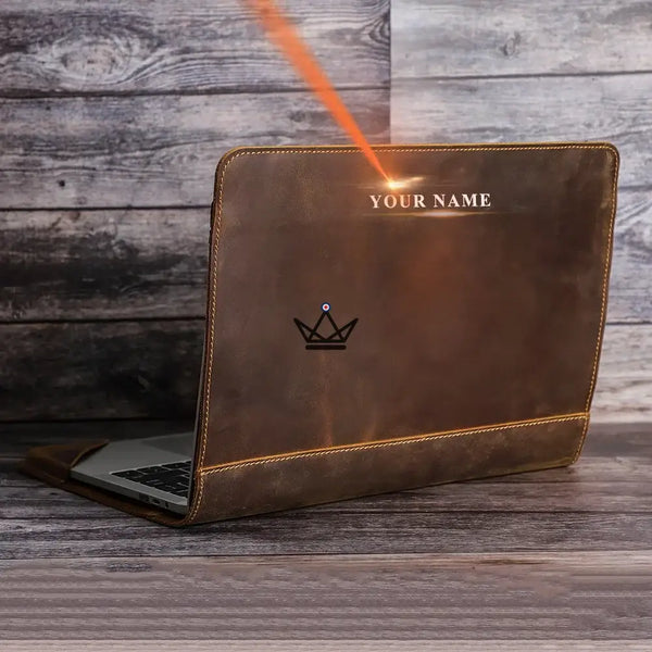 Personalisierbare MacBook-Ledertasche 13" - Voyageur RELIURE
