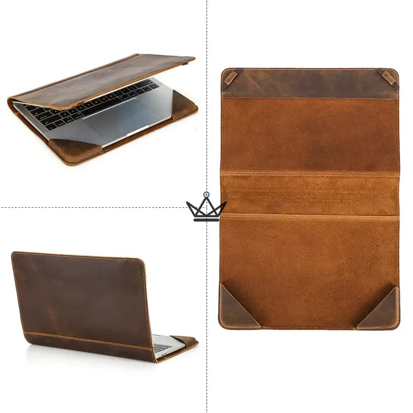 Personalisierbare MacBook-Ledertasche 13" - Voyageur RELIURE