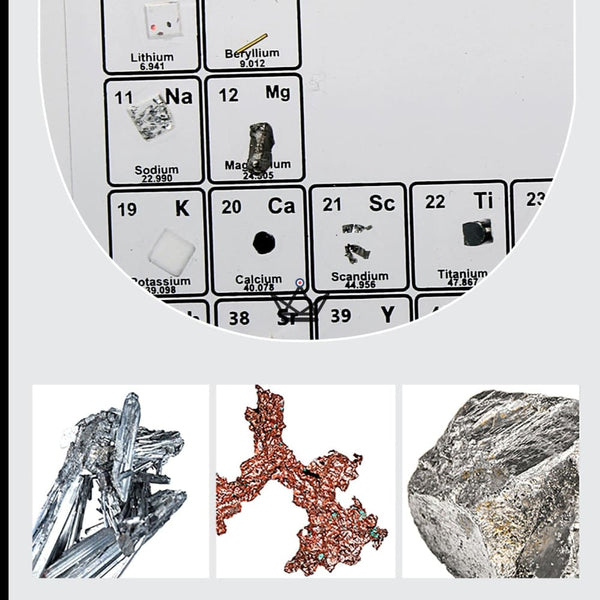 Tableau Périodique Décoratif avec Vrais Éléments : Mendeleïev -  - cadre original - Cadeau, Noël, Anniversaire, Original - Atelier Atypique