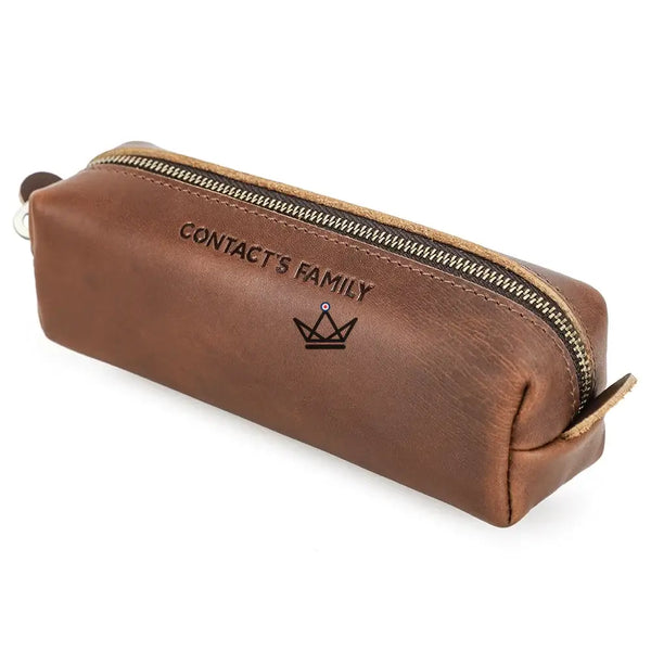 Trousse  en Cuir Personnalisable - Stylos & Lunettes - Voyageur Orion