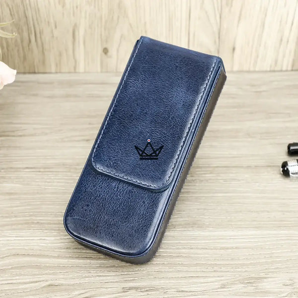 CONTACTS FAMILY Genuine Leather 3 Slots Pen Case With Removable Pen Tray Holder Pencil Case Men Woman Girls Office School Pouch - ["maj-filtre"] -  - Cadeau, Noël, Anniversaire, Original, Fête des pères, fête des mères - Atelier Atypique