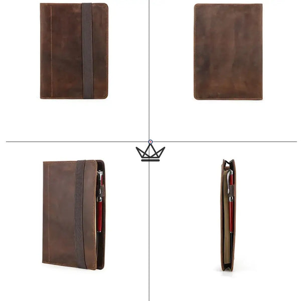 Personalisierbarer A5 Leder-Organizer — VOYAGEUR Notizbuch