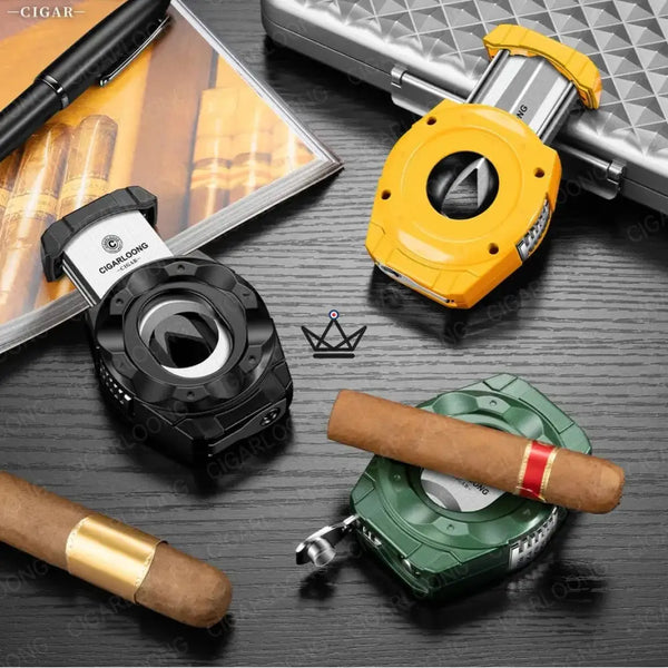 Coupe-Cigare 4-en-1 Acier Inoxydable - CALIBRIUM