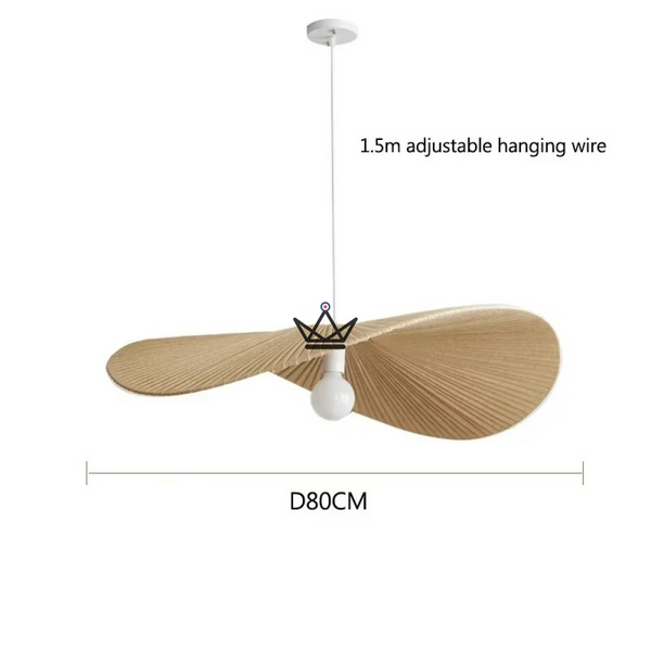 Verti Wabi Pendelleuchte – Design-Kronleuchter 60 & 80 cm | Weiß, Beige, Leinen
