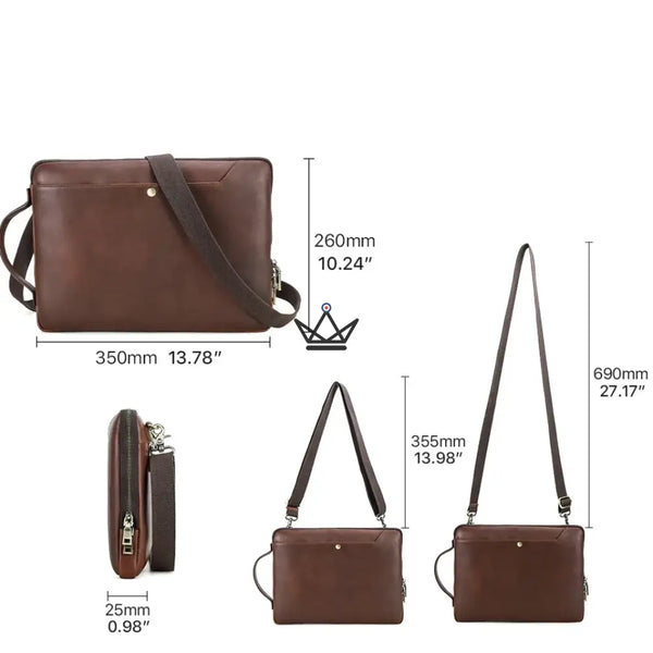 Housse Macbook en Cuir Personnalisable 13" à 14" - Voyageur COURIER