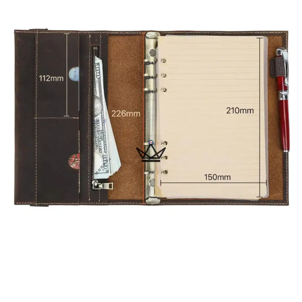 Personalisierbarer Notizbuch-Organizer aus Leder A5 – VOYAGEUR Winko