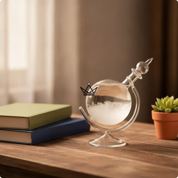 Baromètre à cristaux globe en verre storm glass - AURORE
