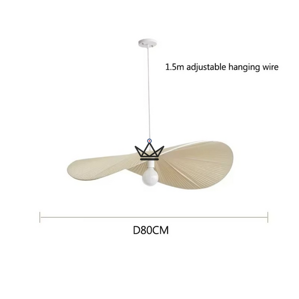 Verti Wabi Pendelleuchte – Design-Kronleuchter 60 & 80 cm | Weiß, Beige, Leinen