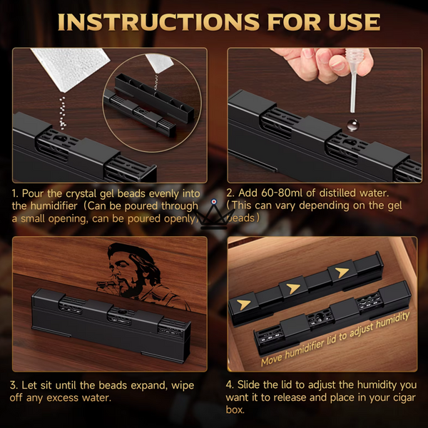 Cigar Humidifier – Linear Crystal Duo (set of 2)