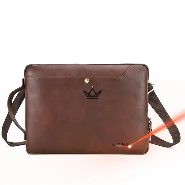 Housse Macbook en Cuir Personnalisable 13" à 14" - Voyageur COURIER