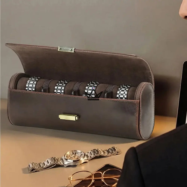 Étui Montre Voyage Cuir Personnalisable 1 à 4 Montres - Voyageur CAPSULE