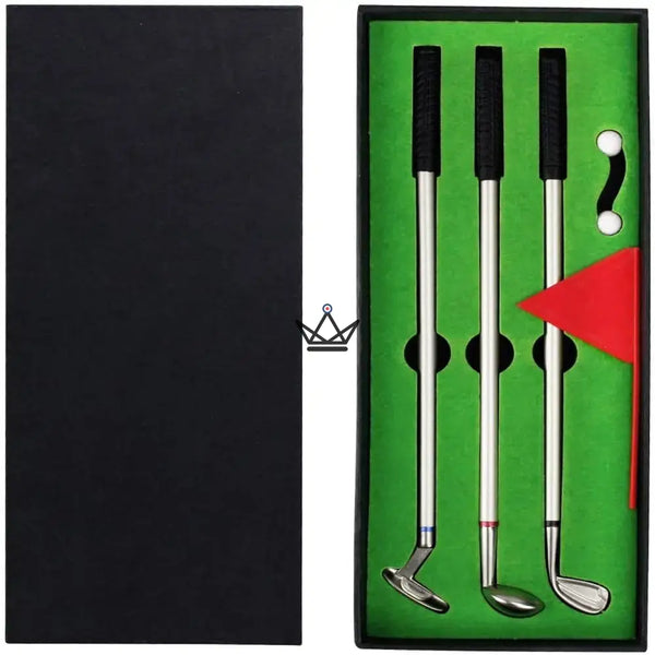 Schreibtisch-Geschenkset Golfschläger-Stifte, Geschenk für Golfer – BIRDIE