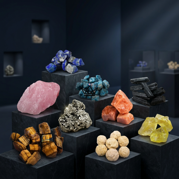 Rohe Mineralien zum Sammeln, Natursteine einzeln oder im Beutel — LITHOS – 2/27