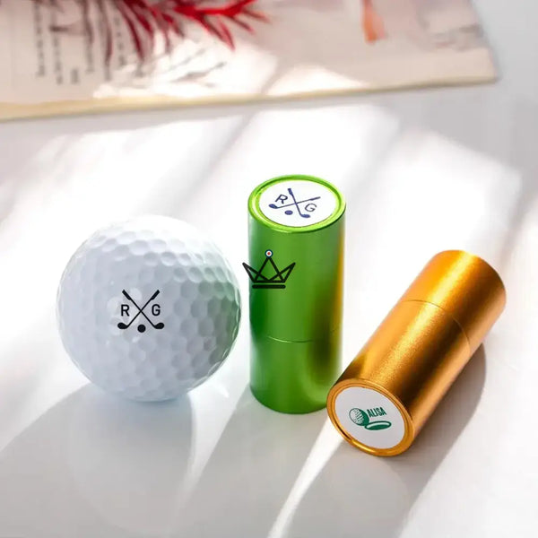 Personalisierbarer Golfball-Stempel, Monogramm oder Logo — PAR – 11/12