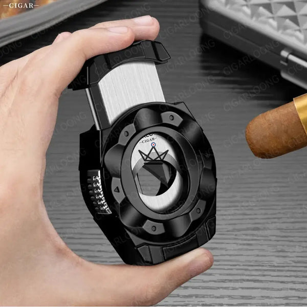 Coupe-Cigare 4-en-1 Acier Inoxydable - CALIBRIUM