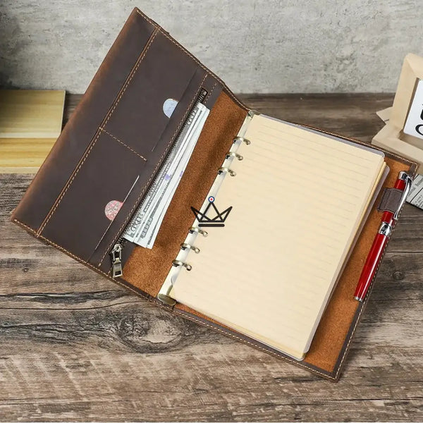 Personalisierbarer Notizbuch-Organizer aus Leder A5 – VOYAGEUR Winko