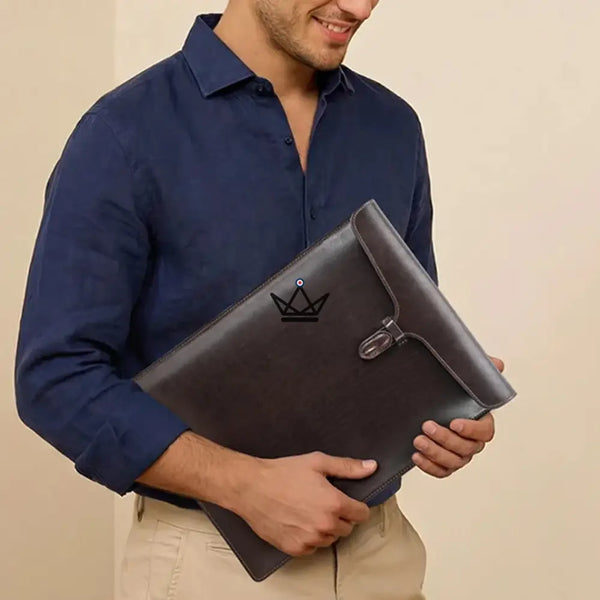 Housse Macbook en Cuir Personnalisable 13" à 15" - Voyageur CONSULAT