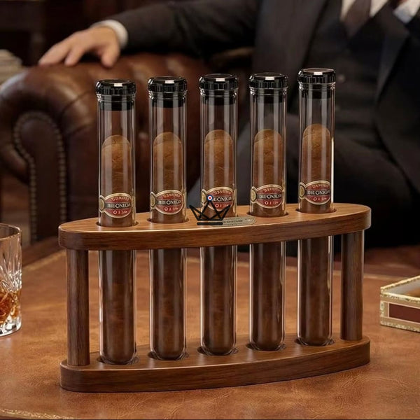 Humidor Quintett Akazienholz – 5 Tuben