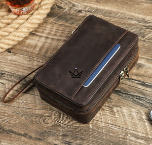 Etui à cigares personnalisable en cuir - Voyageur Style - ["Cigare Personnalisable"] - etui cigare personnalisable - Cadeau, Noël, Anniversaire, Original, Fête des pères, fête des mères - Atelier Atypique
