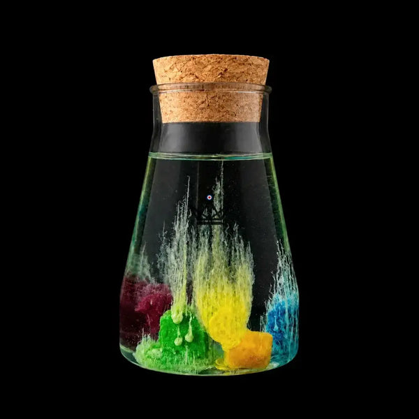 Magischer Kristallgarten in der Flasche, Chemie-Experiment — GERMINA