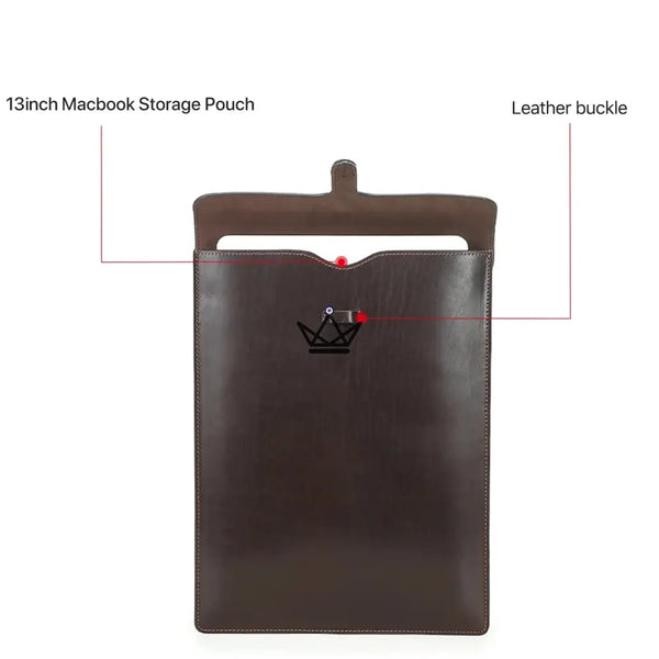 Housse Macbook en Cuir Personnalisable 13" à 15" - Voyageur CONSULAT