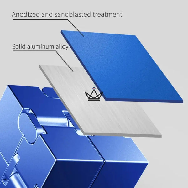 Anti-Stress-Metall-Infinity-Cube für den Schreibtisch - SPIRA