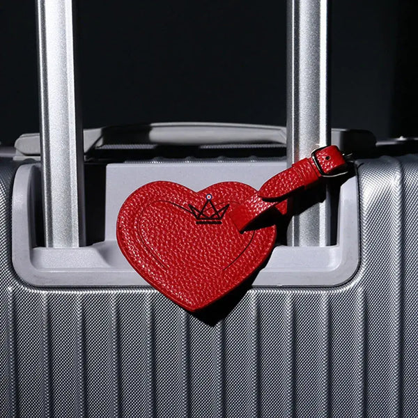 Étiquette Bagage Cuir personnalisable – Voyageur Crest