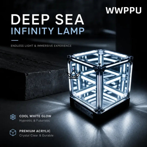 Wiederaufladbare LED-Hypercube-Lampe mit Unendlichkeitseffekt - QUANTA