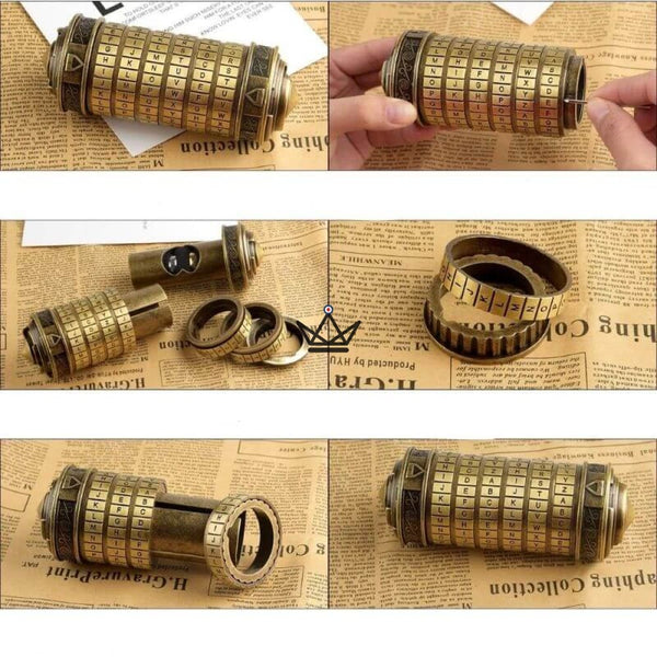 Cryptex Da Vinci – Bronze Coded Message Chest