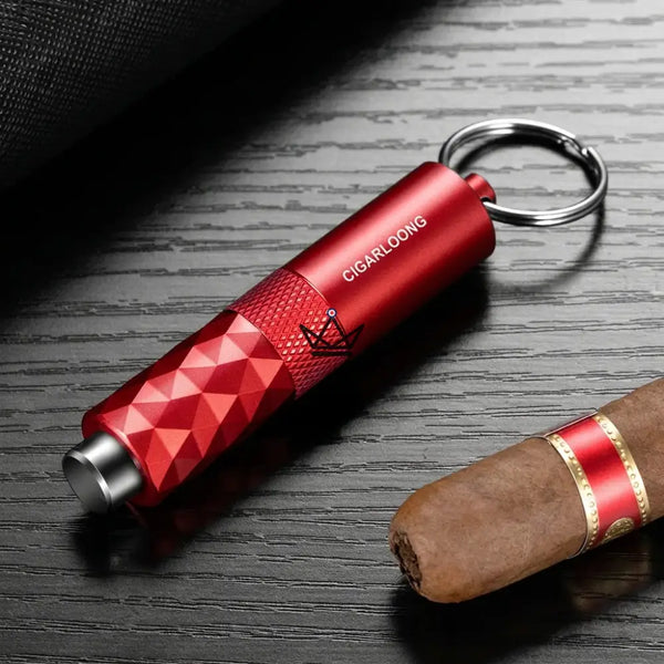 Perce-cigare porte-clés à facettes diamant, 5 coloris — FACETTE, Rouge