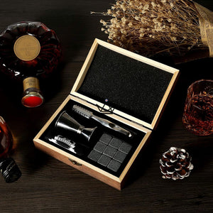 Coffret Pierre à Whisky - Stone Age - ["cadeau-fete-des-peres","cadeau-noel"] - Glaçon - Cadeau, Noël, Anniversaire, Original, Fête des pères, fête des mères - Atelier Atypique